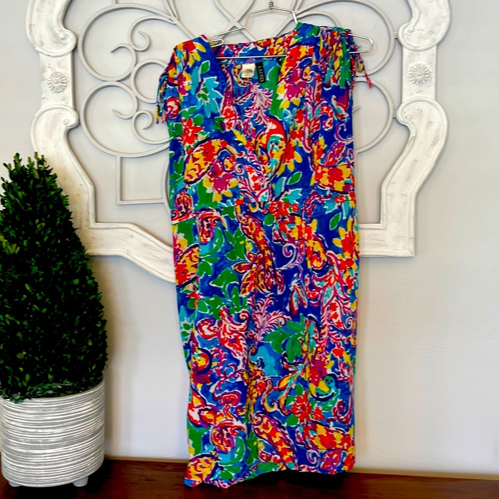 Lauren Colorful Swimsuit Cover Up Size Large